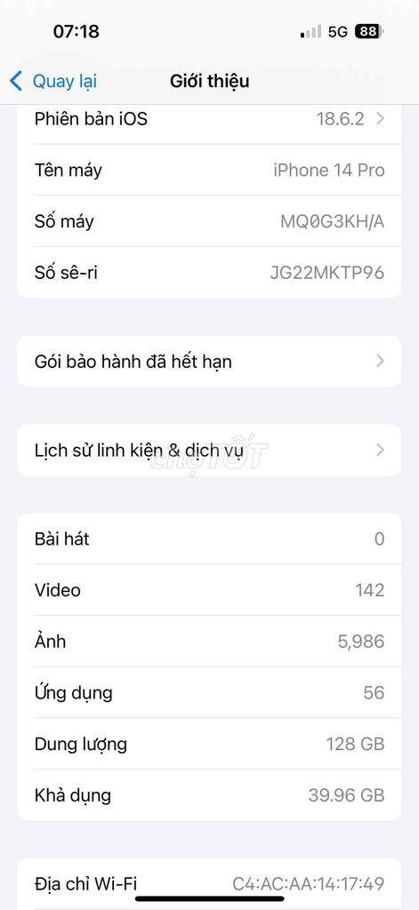 Apple iPhone 14 Pro 128GB. Mua bán Điện thoại tại Quận Thanh Xuân Hà Nội được đăng bởi Cương Shady hình 1