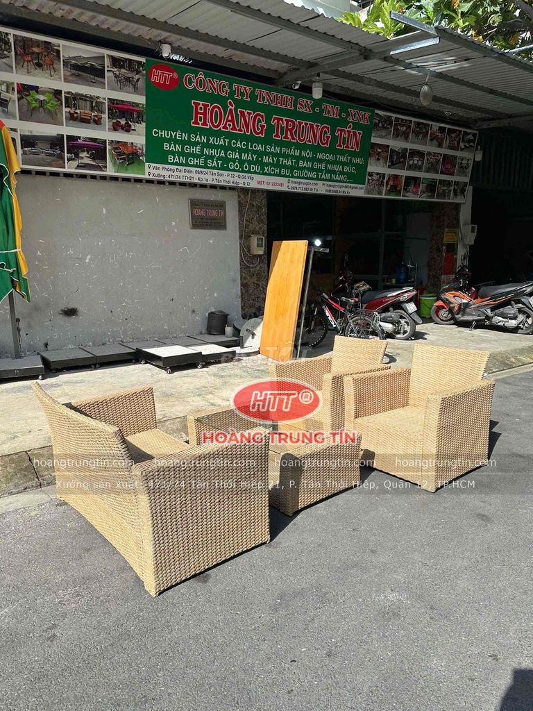 sofa nhựa giả mây thanh lý mới giá RẺ