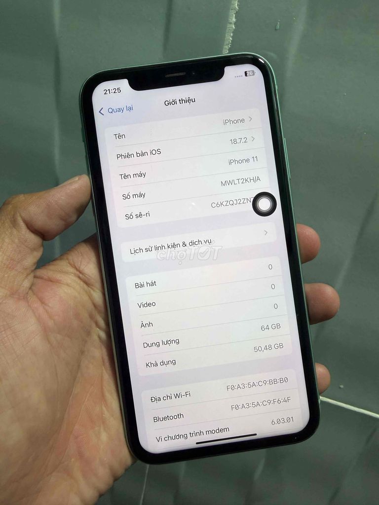 iphone 11 64gb quốc tế. Mua bán Điện thoại tại Thành phố Tây Ninh Tây Ninh được đăng bởi cầm đồ  hình 1