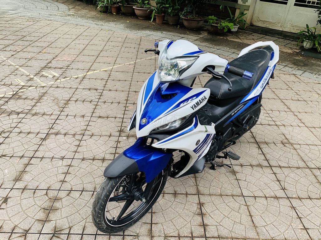 YAMAHA 135 TRẮNG XANH 2016,MÁY ZIN ,MÁY BỐC