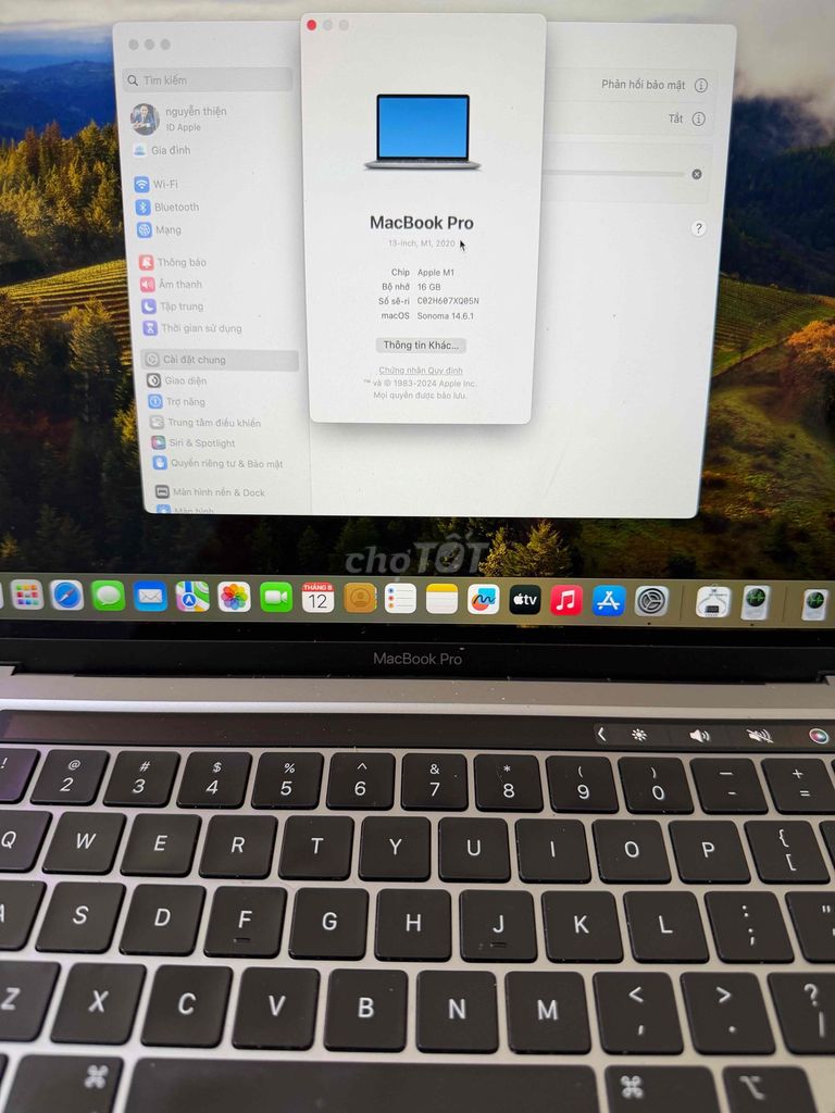 Apple Macbook Pro M1 16GB/256GB Xám. Mua bán Laptop tại Quận Thanh Khê Đà Nẵng được đăng bởi Nguyễn Thiện hình 1