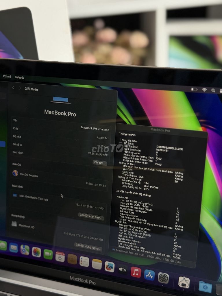 Macbook Pro M1 13 inch | 16GB 1TB | 99% Fullbox. Mua bán Laptop tại Quận 1 Tp Hồ Chí Minh được đăng bởi Bá Luân hình 5