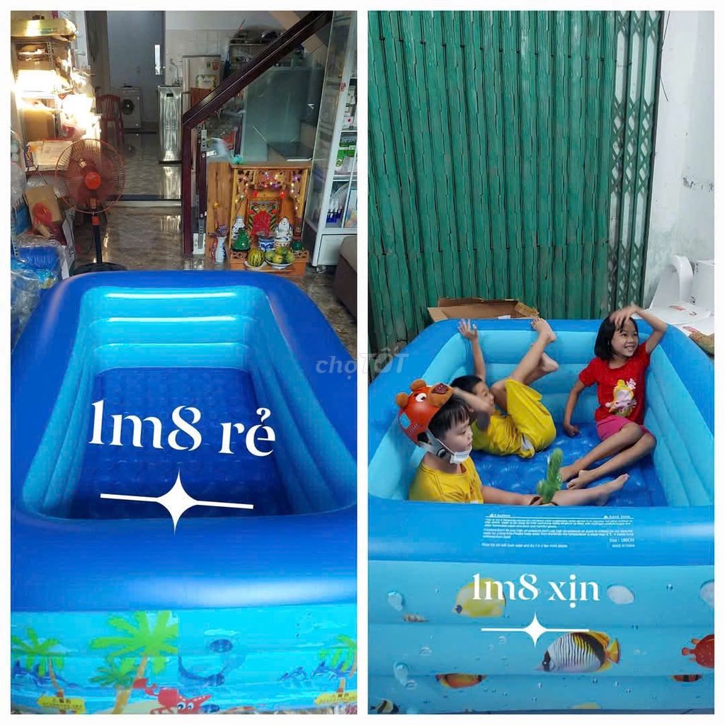 Bể bơi phao Xanh dương 1m8. Mua bán Sở thích khác tại Quận Liên Chiểu Đà Nẵng được đăng bởi Goldshop mẹ và bé hình 1