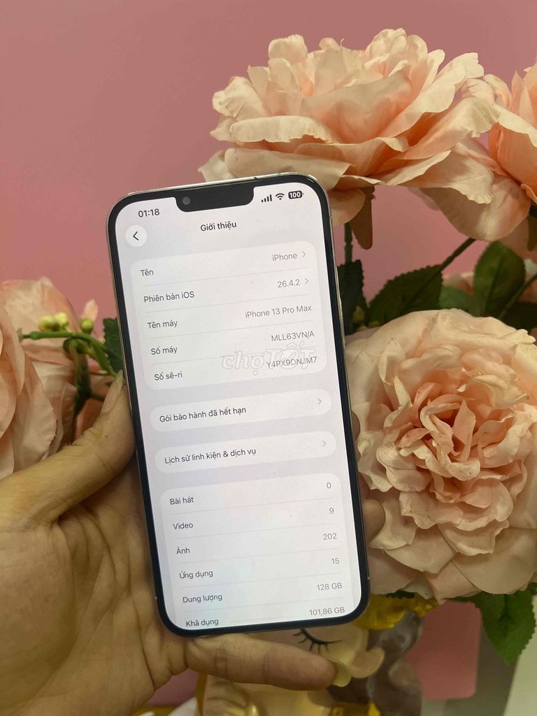 Apple iPhone 13 Pro Max 128GB Trắng. Mua bán Điện thoại tại Thành phố Tân An Long An được đăng bởi mua xin alo no SMS hình 1