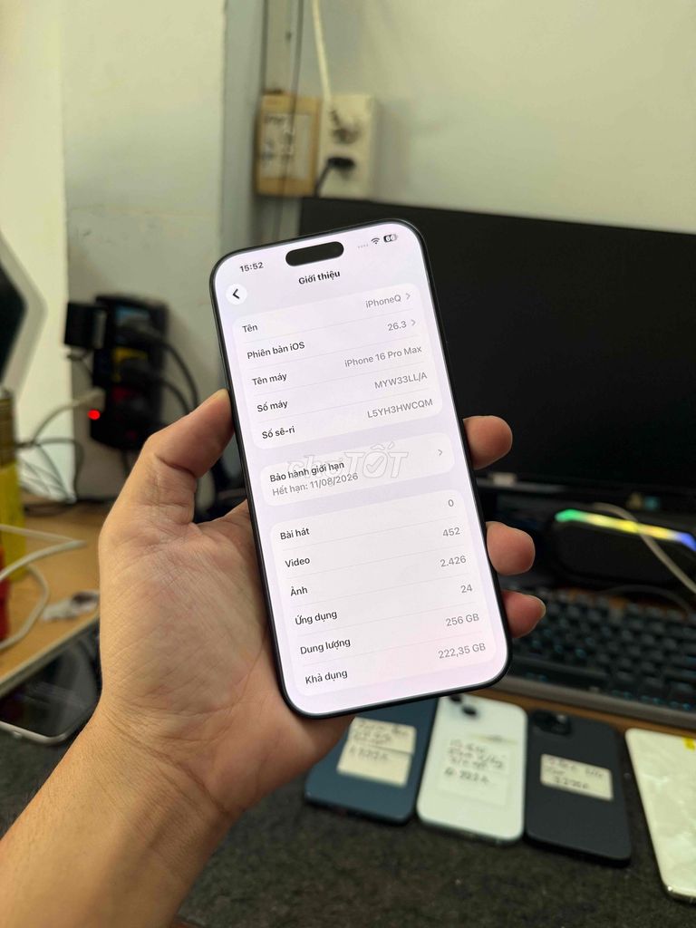 Apple iPhone 16 Pro Max 256GB Lock Eid. Mua bán Điện thoại tại Quận Gò Vấp Tp Hồ Chí Minh được đăng bởi Quảng Phạm Store Mua Iphone Lock hình 1