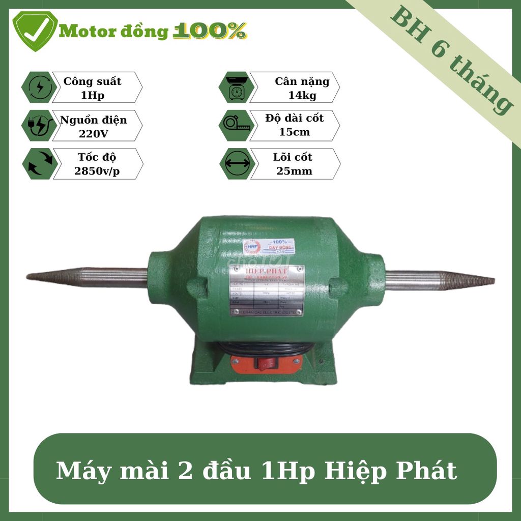 Máy đánh bóng Hiệp Phát 2 đầu cốt nhọn 1hp. Mua bán Đồ chuyên dụng, Giống nuôi trồng tại Quận Bình Thạnh Tp Hồ Chí Minh được đăng bởi Máy xây dựng giá rẻ  hình 1