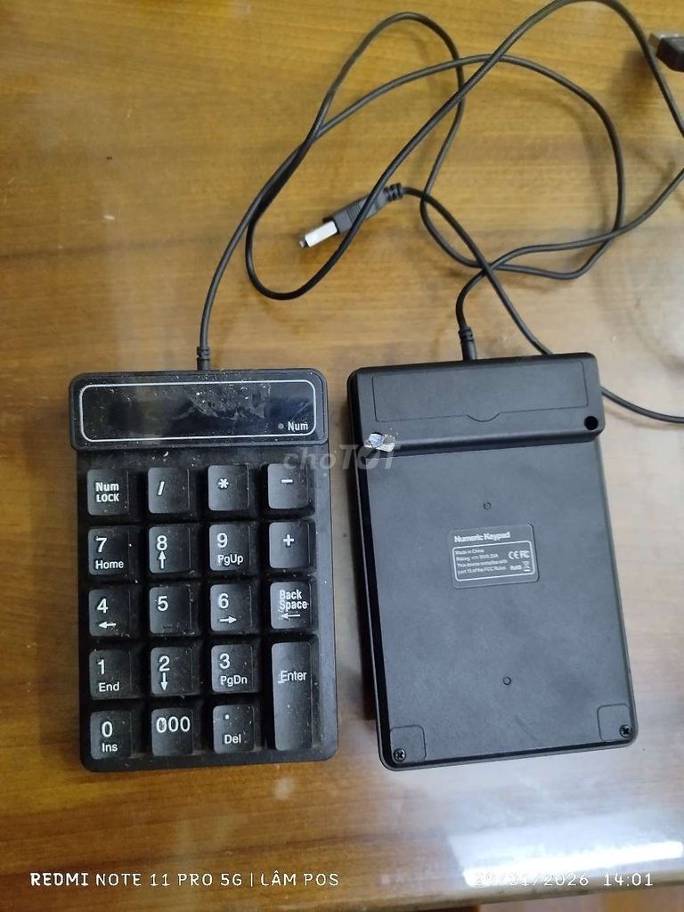 Bàn phím số có dây Đen. Mua bán Phụ kiện (Màn hình, Chuột...) tại Quận Bắc Từ Liêm Hà Nội được đăng bởi lâm phong hình 1