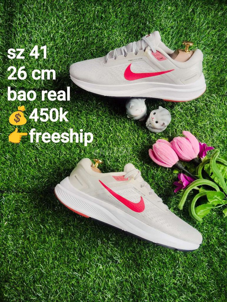 Giày thể thao Nike Trắng, Đỏ size 41. Mua bán Giày dép tại Thị xã Sơn Tây Hà Nội được đăng bởi Duong hình 1
