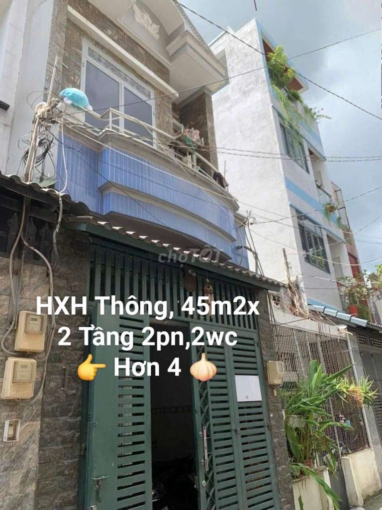 HxH Thông, 45m2x2 Tầng Đúc,2pn,2wc 👉 hơn 4 tỷ, Đ Bùi Q Là,P 12 Gò Vấp