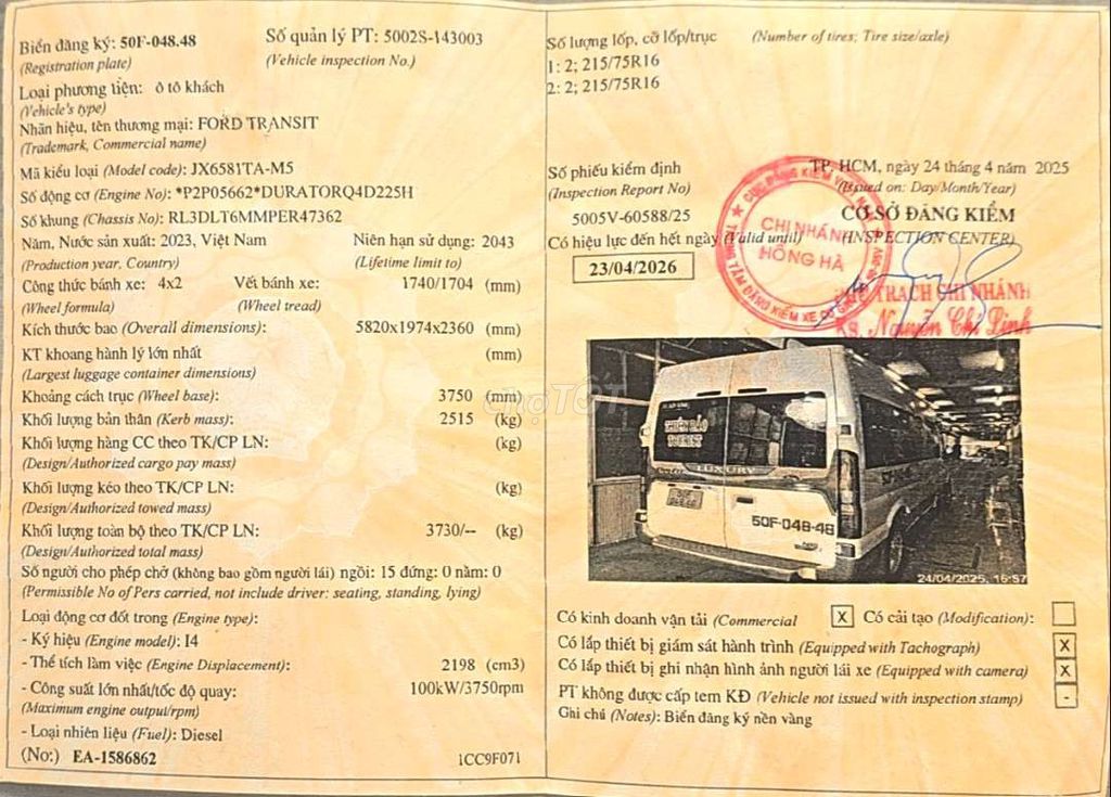 TRANSIT 2023 FULL PHỤ KIỆN BẢO HÀNH HÃNG 10/2026. Mua bán Ô tô tại Quận Bình Tân Tp Hồ Chí Minh được đăng bởi Lê Tử can  hình 20