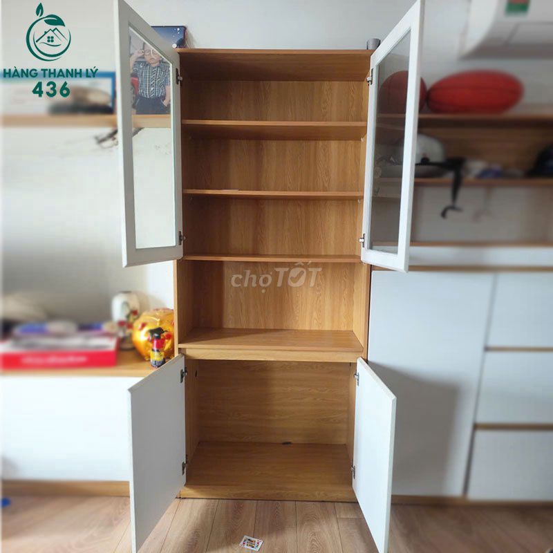 Tủ Gỗ Công Nghiệp Kính Vân Gỗ Trắng Cũ Đẹp 90%. Mua bán Tủ, kệ gia đình tại Quận Tân Phú Tp Hồ Chí Minh được đăng bởi Công Ty TNHH TM DV Đầu Tư Và Xây Dựng Hải Đăng hình 1