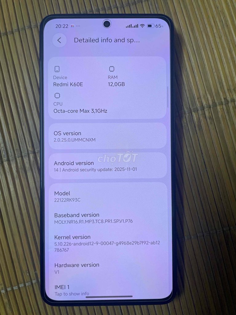 Xiaomi Redmi K60E 12GB/512GB Đen. Mua bán Điện thoại tại Quận Long Biên Hà Nội được đăng bởi Lê Huy hình 1