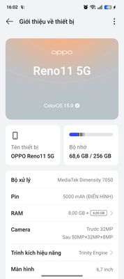 Cần bán Oppo Reno 11 5g màn ngoài hơi xước. Mua bán Điện thoại tại Huyện Long Thành Đồng Nai được đăng bởi Nhan Duy