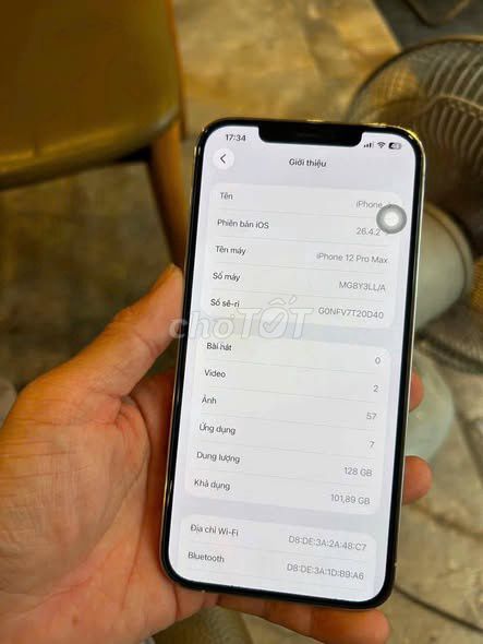 iPhone 12 Pro Max 128GB Trắng. Mua bán Điện thoại tại Quận 12 Tp Hồ Chí Minh được đăng bởi Hội Đồ Điện Tử hình 1