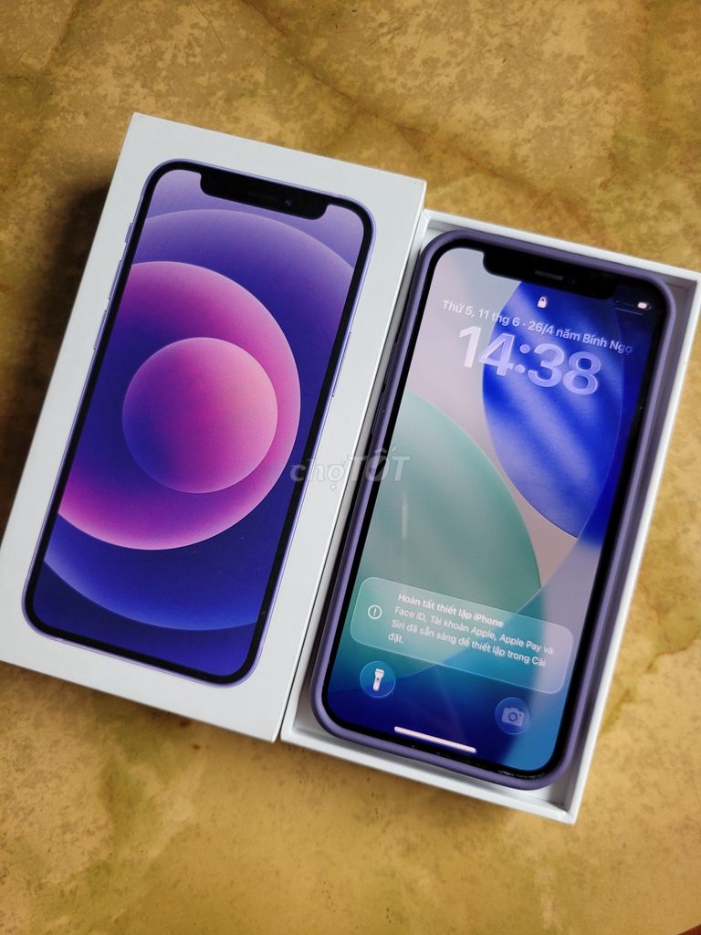 Apple iPhone 12 mini 64GB Tím fullbox. Mua bán Điện thoại tại Quận Hoàng Mai Hà Nội được đăng bởi Bùi Anh hình 1