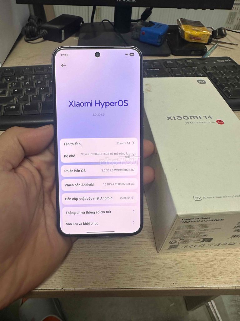 Xiaomi Mi 14 512GB Đen Đã sử dụng. Mua bán Điện thoại tại Quận Hai Bà Trưng Hà Nội được đăng bởi Quốc Bảo hình 1