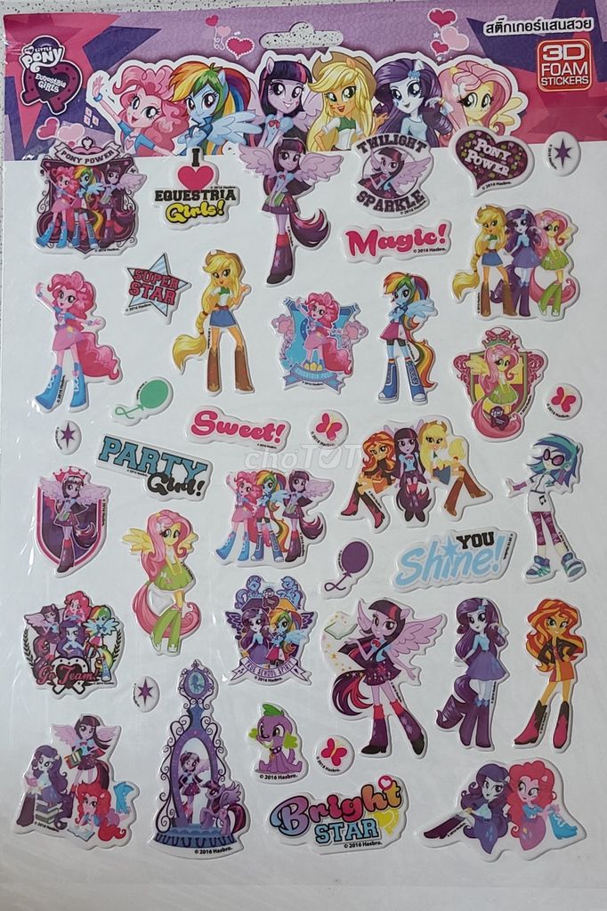 Hình Dán Stickers Pony Equestria Girls Sưu Tầm