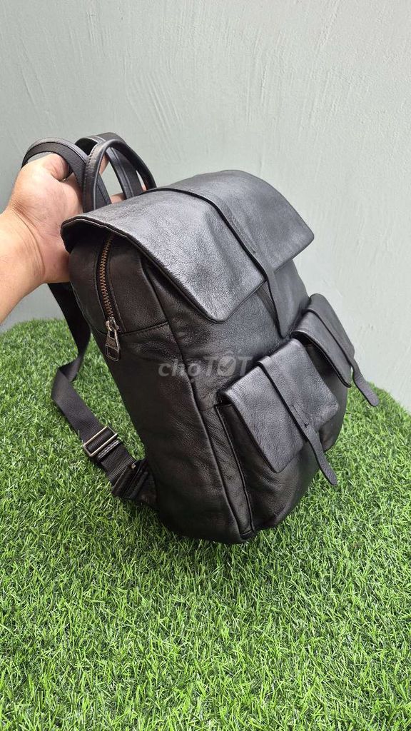 Balo da Unisex màu Đen. Mua bán Túi xách tại Huyện Nhơn Trạch Đồng Nai được đăng bởi Túi Si Ngọc Khánh  hình 1