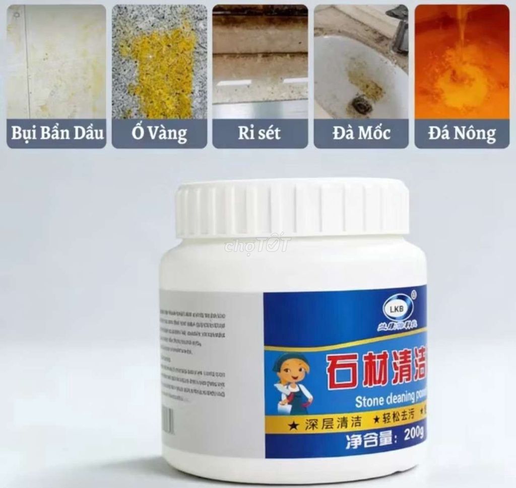Bột tẩy rửa LKB 200g vết bẩn cứng đầu trên gốm, sứ. Mua bán Thiết bị vệ sinh, nhà tắm tại Quận 10 Tp Hồ Chí Minh được đăng bởi Phương Thùy hình 1
