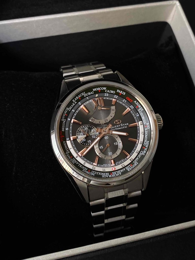 Orient Star GMT Worldtime 43mm likenew 99% fullbox