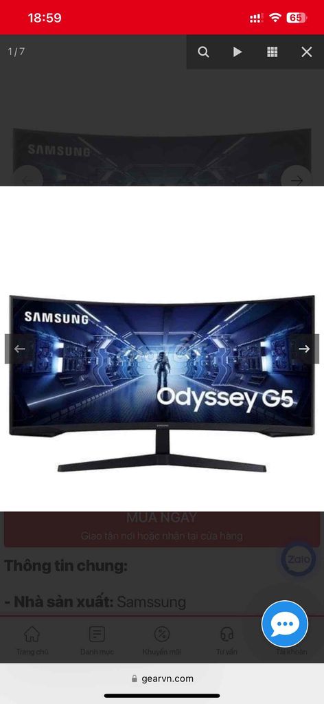 Màn hình cong Samsung LC34G55 34" 2K 165Hz