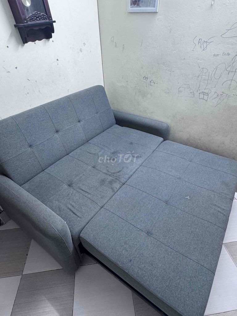 Ghế sofa giường vải 1m5x1m8 Xám. Mua bán Giường, chăn ga gối nệm tại Quận Tây Hồ Hà Nội được đăng bởi trngdng hình 1