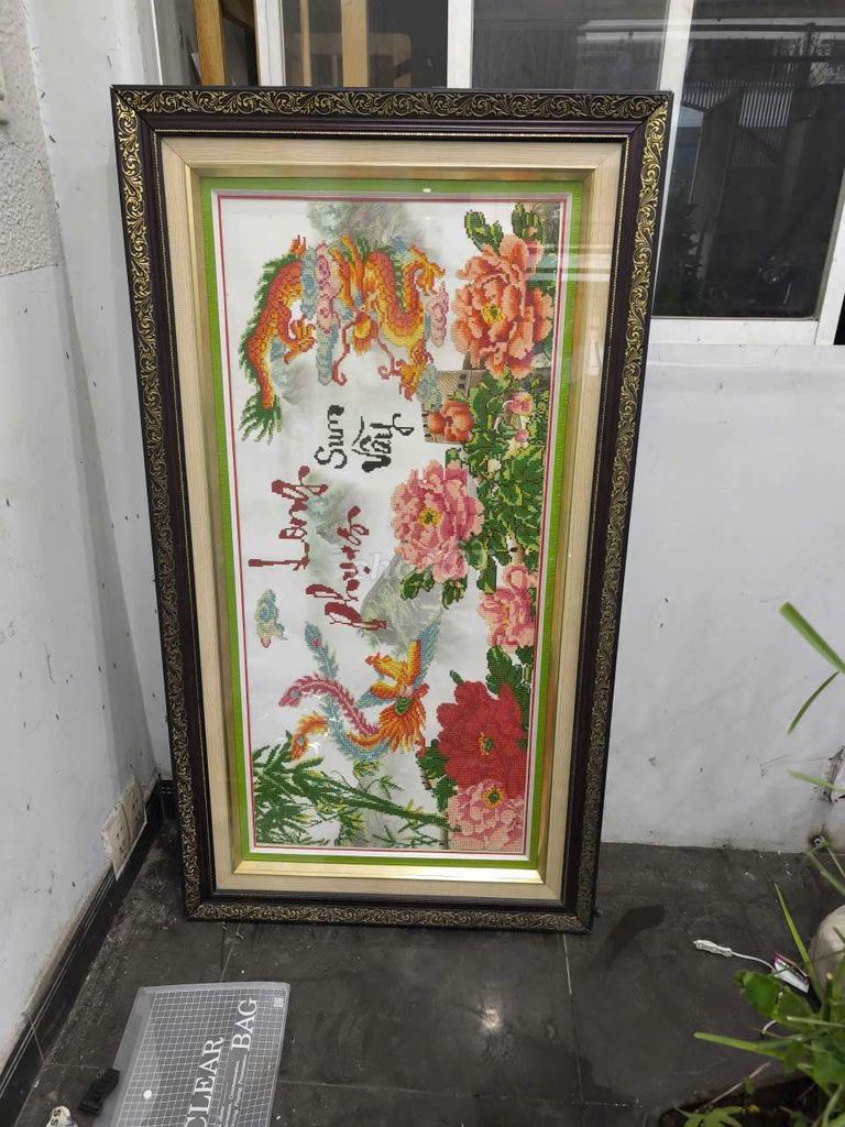 Tranh thêu chữ thập Long Phụng. Mua bán Đồ sưu tầm, đồ cổ tại Quận Phú Nhuận Tp Hồ Chí Minh được đăng bởi Mai hình 1