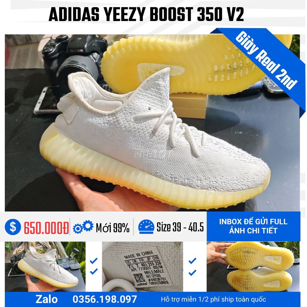 [CHÍNH HÃNG] [Mới 99%] Adidas Yeezy Boost 350 V2. Mua bán Giày dép tại Quận Hoàn Kiếm Hà Nội được đăng bởi chú CÔNG AN bán giày CHÍNH HÃNG hình 1