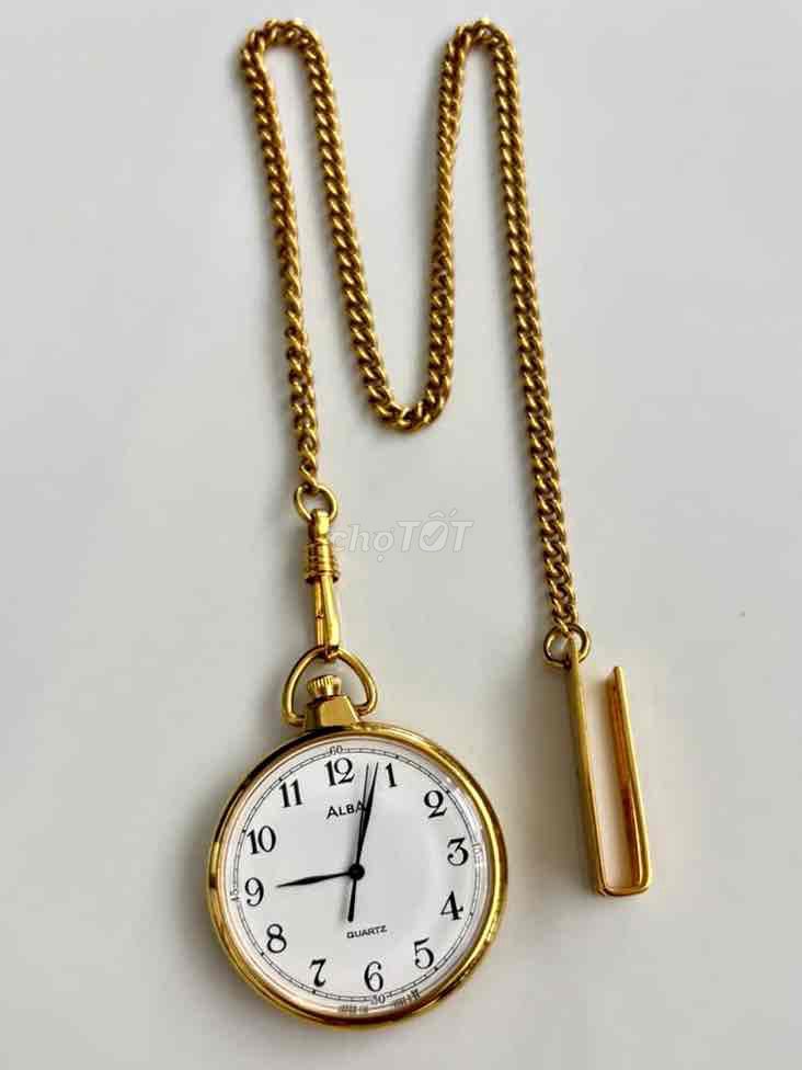Đồng hồ bỏ túi Seiko Alba Vàng. Mua bán Đồng hồ tại Huyện Cam Lâm Khánh Hòa được đăng bởi TRƯƠNG THỊ SHOP hình 1