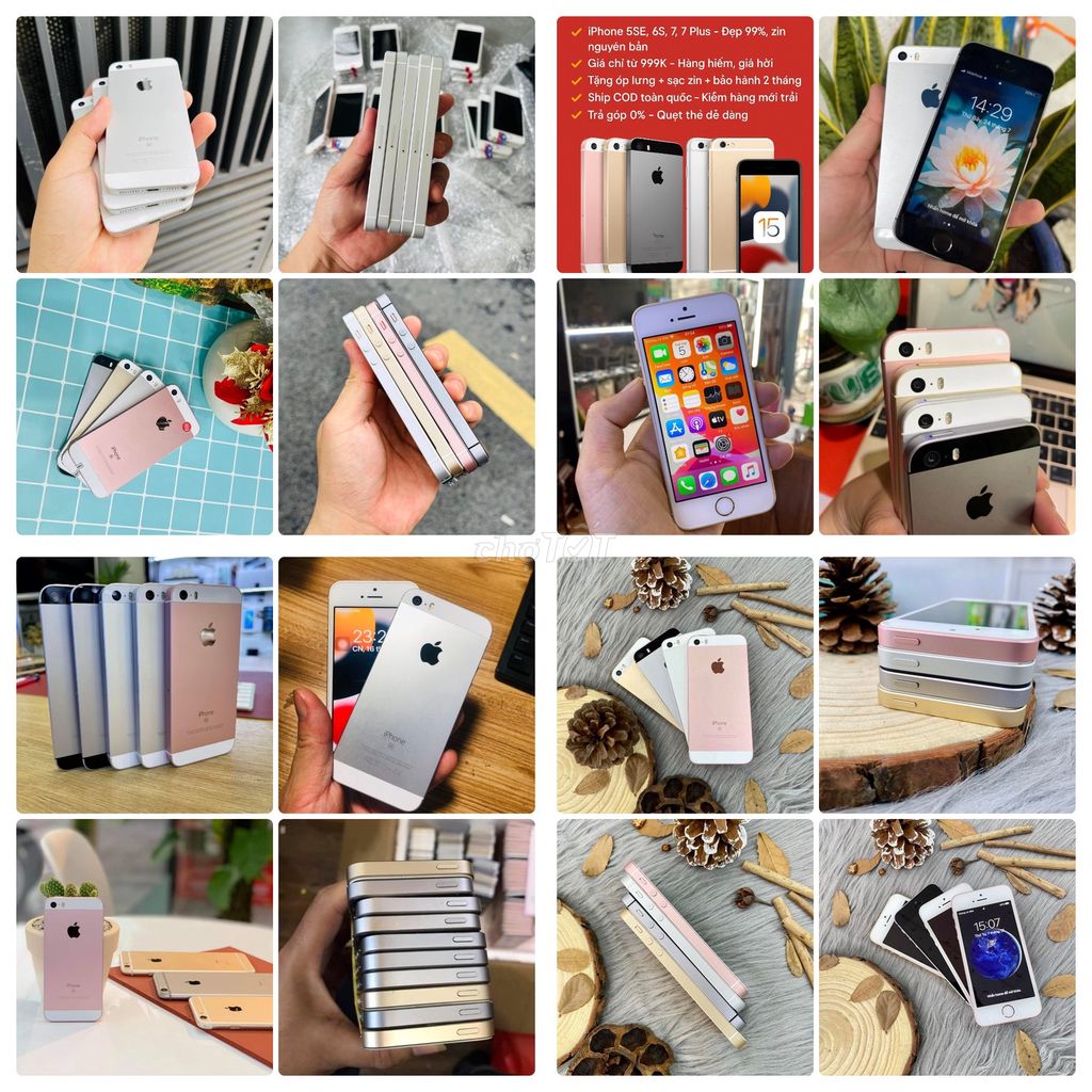 Apple iPhone 5SE 64GB|32|16|128GB Có BH+Có ship. Mua bán Điện thoại tại Quận 10 Tp Hồ Chí Minh được đăng bởi MÁY ZIN CHUẨN GIAO TẬN NHÀ hình 1