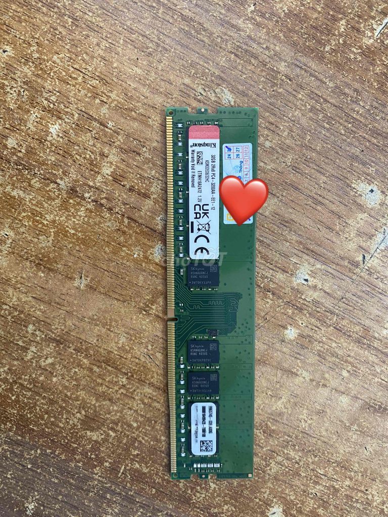 RAM Kingston 32GB 3200MHz. Mua bán Linh kiện (RAM, Card...) tại Thành phố Bắc Ninh Bắc Ninh được đăng bởi Ng Hùng hình 1