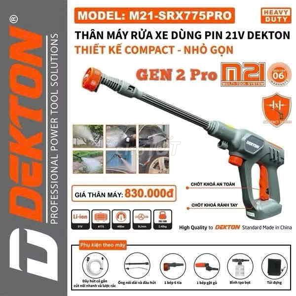 Máy rửa xe Dekton M21-SRX775PRO. Mua bán Đồ chuyên dụng, Giống nuôi trồng tại Quận Tân Phú Tp Hồ Chí Minh được đăng bởi Duy Anh hình 1