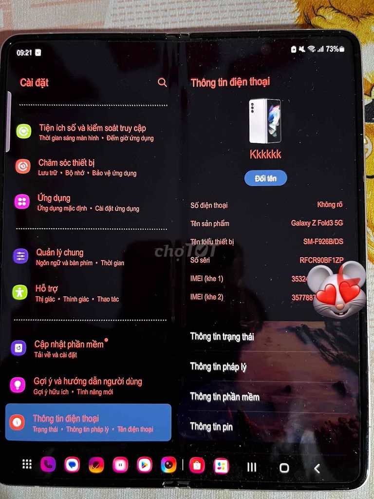 Z Fold3 máy đẹp giá bán không có phụ kiện mays đep. Mua bán Điện thoại tại Huyện Trực Ninh Nam Định được đăng bởi tuan hình 3