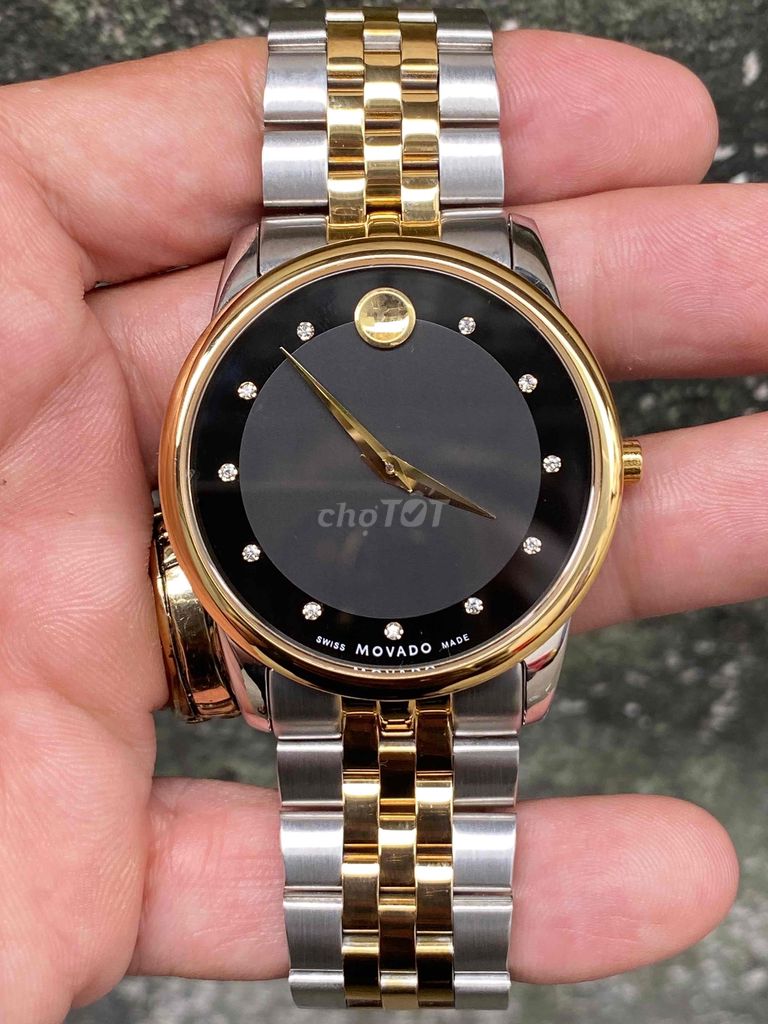 Đồng hồ Mova-do nam size 39 mm demi vàng new