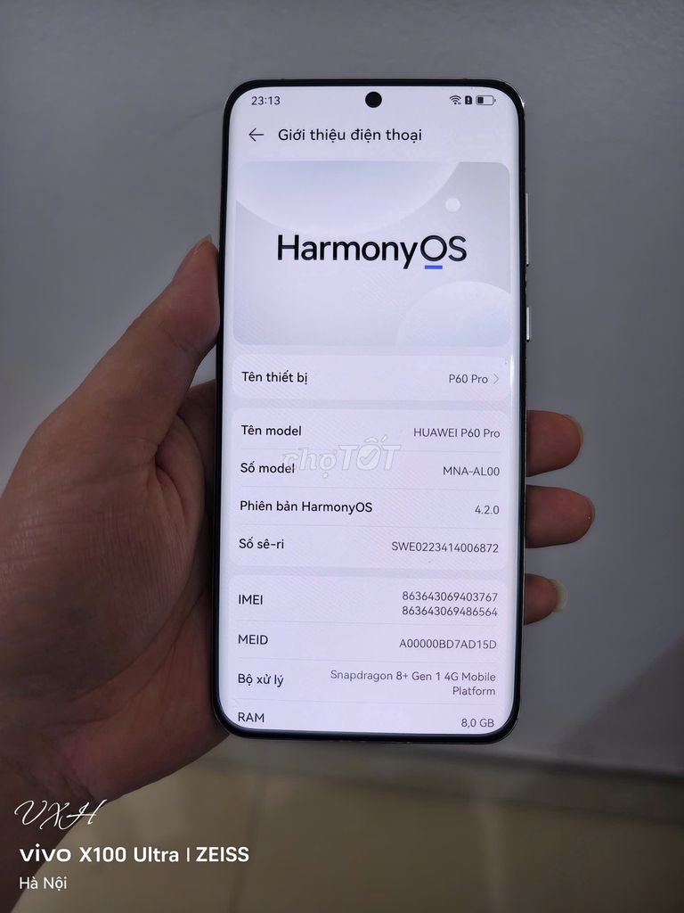 Huawei P60pro 8+256Gb pin 90%. Mua bán Điện thoại tại Huyện Sóc Sơn Hà Nội được đăng bởi Vuong Xuan Hung hình 1