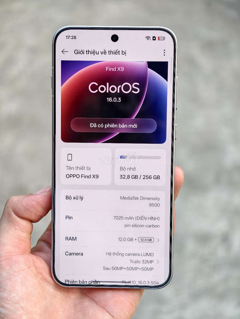 Oppo Find X9 12/256GB 99% như mới fulbox. Mua bán Điện thoại tại Thành phố Thủ Đức Tp Hồ Chí Minh được đăng bởi NANI MOBILE hình 1