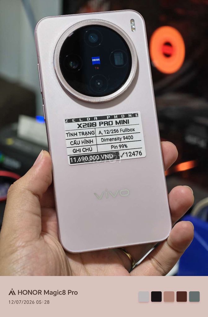 Vivo X200 Pro Mini 12GB/256GB Fullbox Hường. Mua bán Điện thoại tại Quận Ninh Kiều Cần Thơ được đăng bởi Zelda Phone hình 1