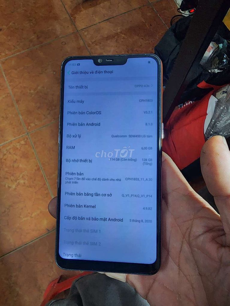 OPPO A3s 128GB Hồng. Mua bán Điện thoại tại Quận Bình Thạnh Tp Hồ Chí Minh được đăng bởi tùng  hình 1