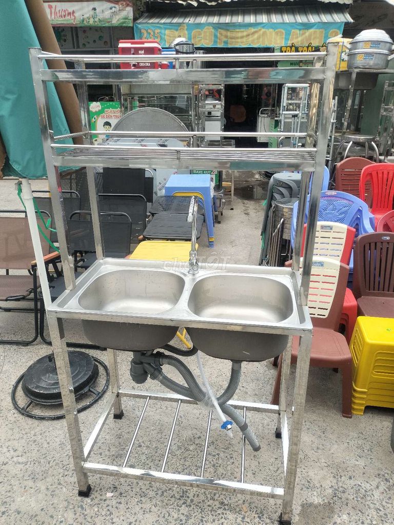 Bồn rửa chén Inox SUS304 45 x 80 cm Kệ. Mua bán Dụng cụ nhà bếp tại Quận Tân Bình Tp Hồ Chí Minh được đăng bởi Đặng Văn Công hình 1