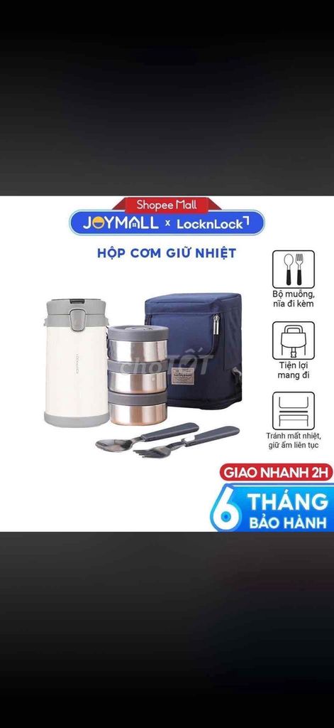 Hộp cơm giữ nhiệt LocknLock Xám. Mua bán Dụng cụ nhà bếp tại Quận Gò Vấp Tp Hồ Chí Minh được đăng bởi Kim Anh Hoài Võ hình 1