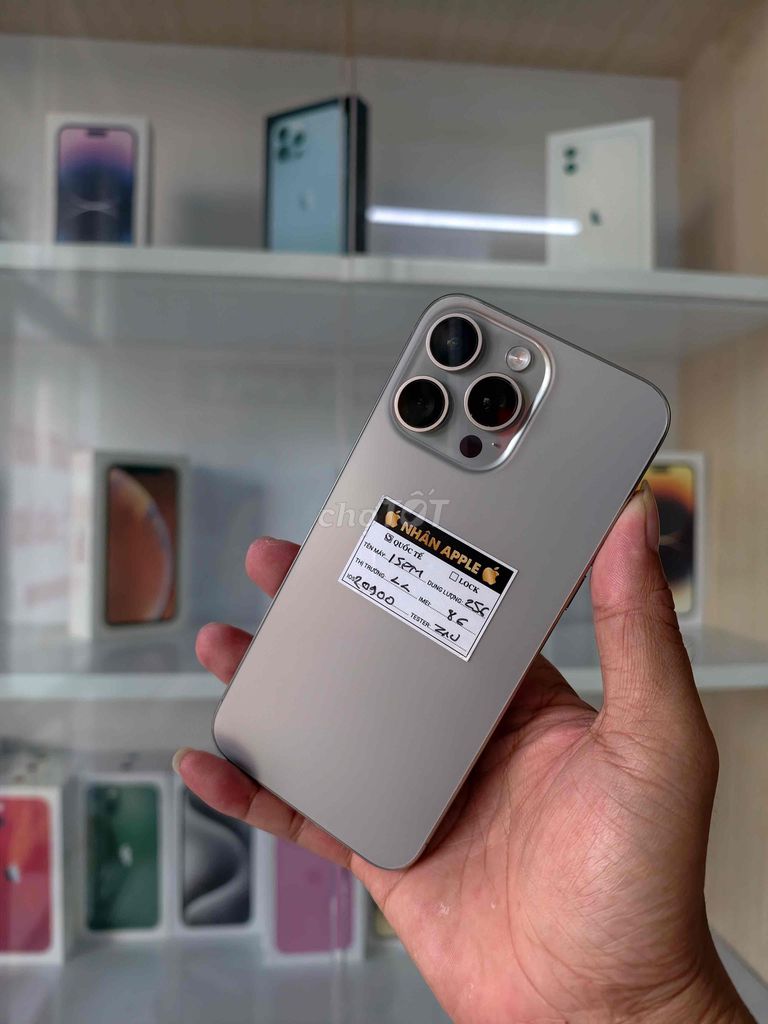 IPHONE 15 PRM 256gb TITAN QT MỸ ZIN ĐẸP 98%. Mua bán Điện thoại tại Thành phố Cà Mau Cà Mau được đăng bởi NHAN APPLE hình 1