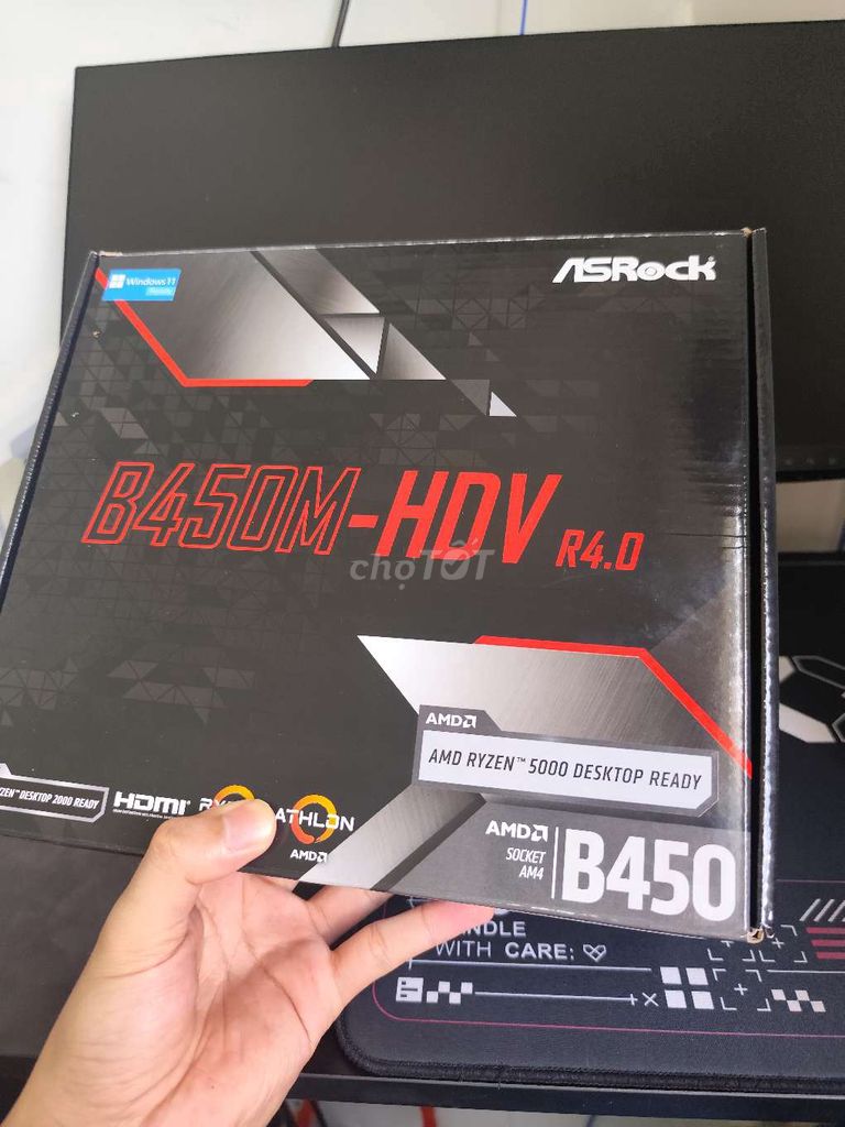 Bo mạch chủ ASRock B450M-HDV R4.0 Đã sử dụng. Mua bán Linh kiện (RAM, Card...) tại Huyện Cái Bè Tiền Giang được đăng bởi Hoàng Tỷ hình 1
