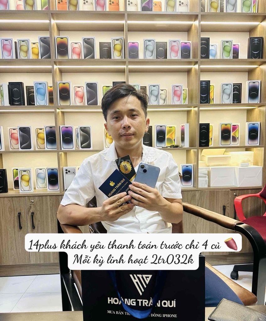 iPhone 14 Plus 256GB Xanh. Mua bán Điện thoại tại Huyện Hóc Môn Tp Hồ Chí Minh được đăng bởi Hồng Phượng hình 1