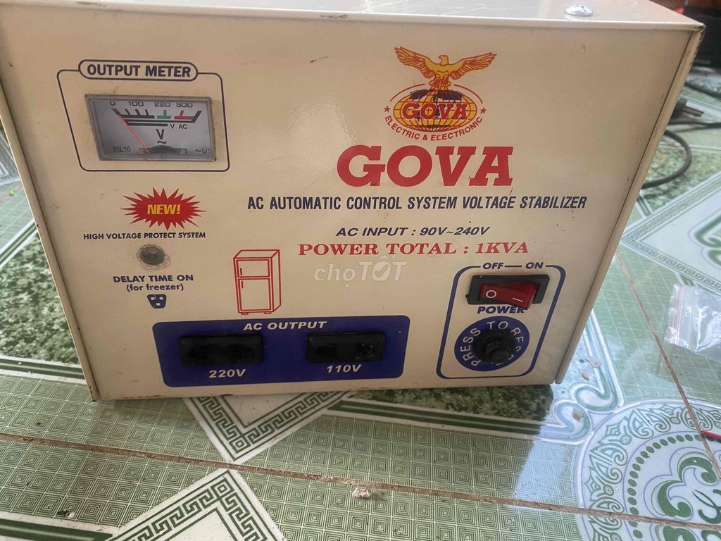 Ổn áp Gova 1KVA 90V-240V Delay tủ lạnh 70-80%. Mua bán Nội thất, đồ gia dụng khác tại Huyện Cần Giuộc Long An được đăng bởi mjnhnguyen hình 1