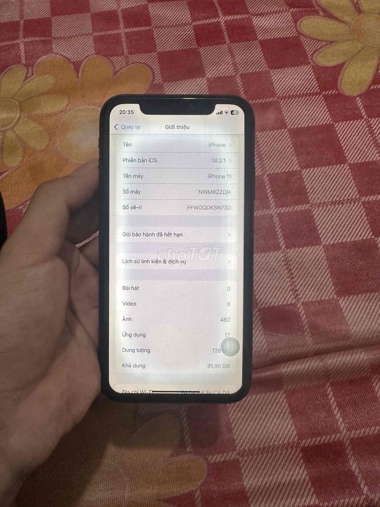 iPhone 11 128GB Đen Đã qua sử dụng. Mua bán Điện thoại tại Thành phố Biên Hòa Đồng Nai được đăng bởi dat pero hình 1