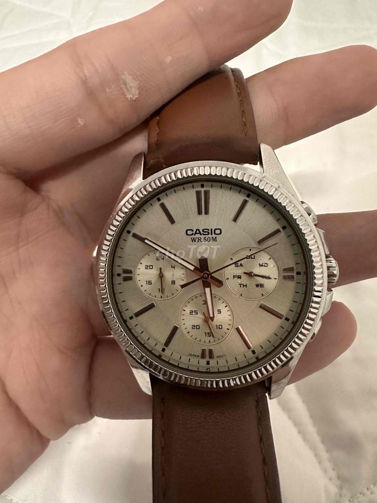 Đồng hồ Casio Nam Da Thép Nâu Bạc. Mua bán Đồng hồ tại Quận 7 Tp Hồ Chí Minh được đăng bởi Nguyễn Tú hình 1