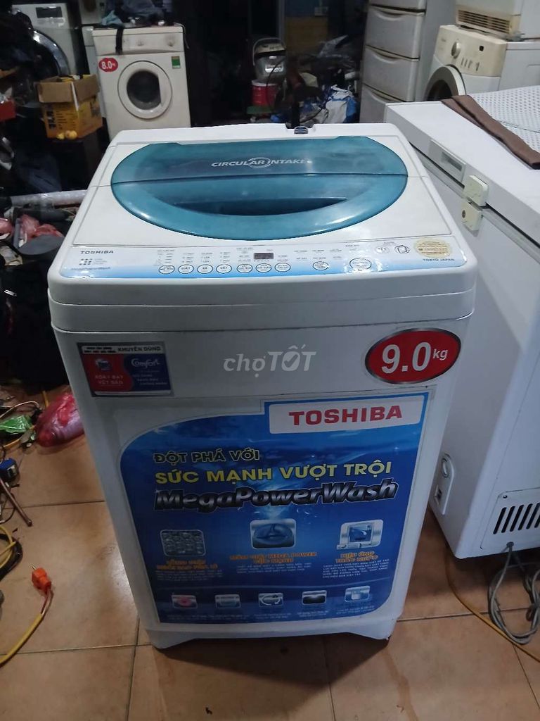Máy giặt Toshiba 9.0 kg Trắng tiết kiệm điện nước. Mua bán Máy giặt tại Quận Tây Hồ Hà Nội được đăng bởi Điện Lạnh Hoàng Hải hình 1