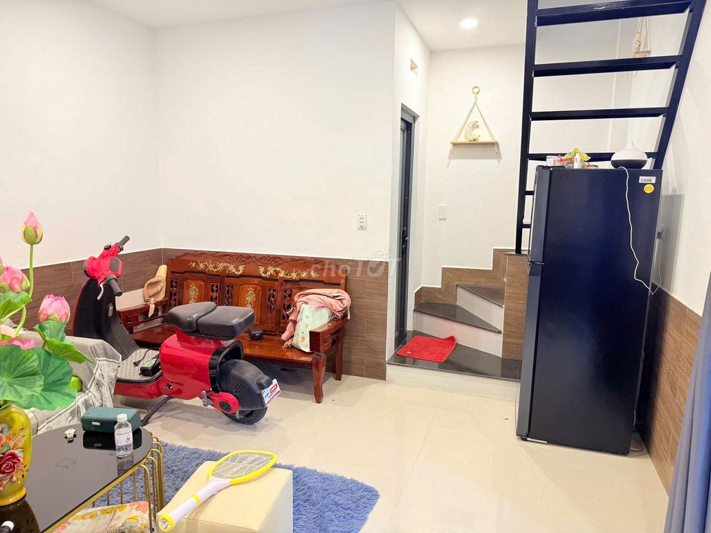 Nhà 50m2, 1 lầu, 2 phòng ngủ, hẻm bêtông rộng rãi, chùa Hội Phước