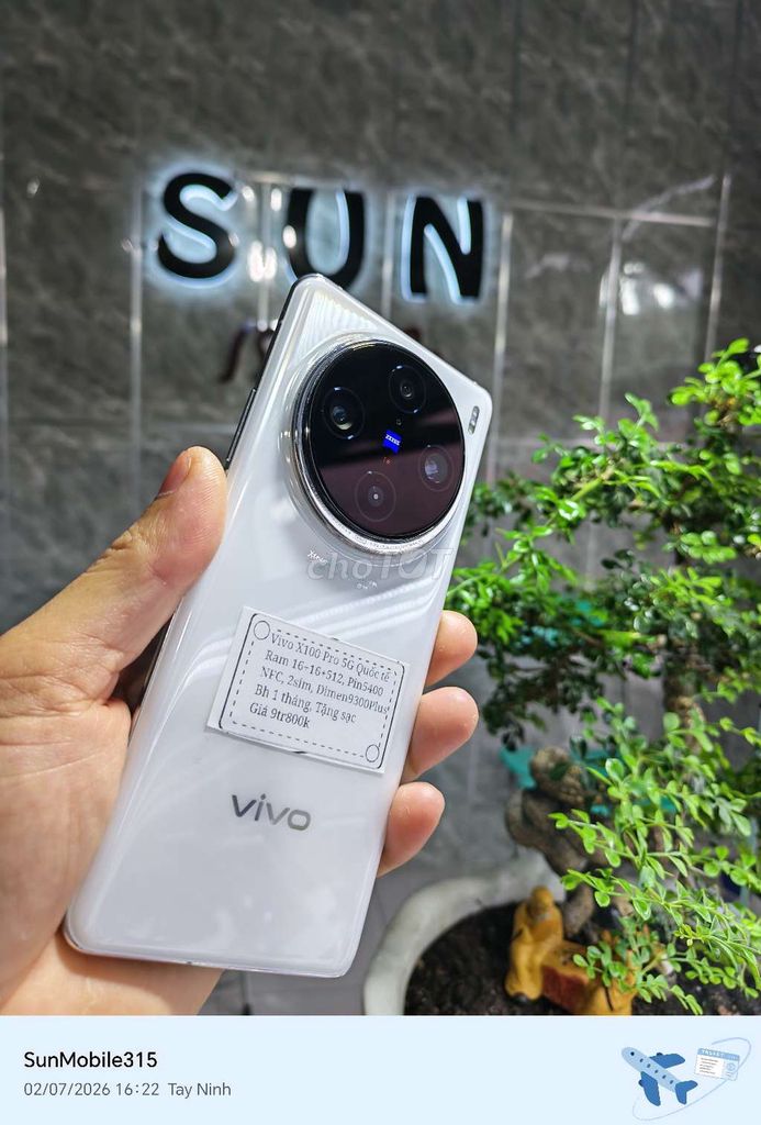 Vivo X100 Pro 5G 16+512 Quốc tế Mới 99% zin . Mua bán Điện thoại tại Huyện Trảng Bàng Tây Ninh được đăng bởi Sun Mobile Shop Điện Thoại Trảng Bàng Tây Ninh 01 hình 1