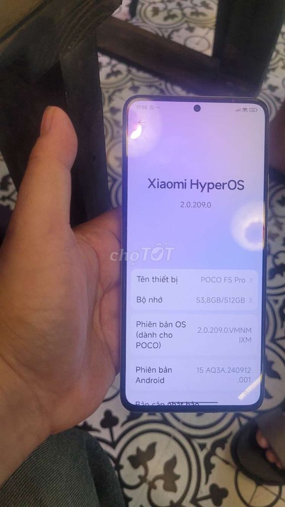 Xiaomi POCO F5 Pro 512GB Trắng. Mua bán Điện thoại tại Quận Gò Vấp Tp Hồ Chí Minh được đăng bởi Minh Vượng hình 1